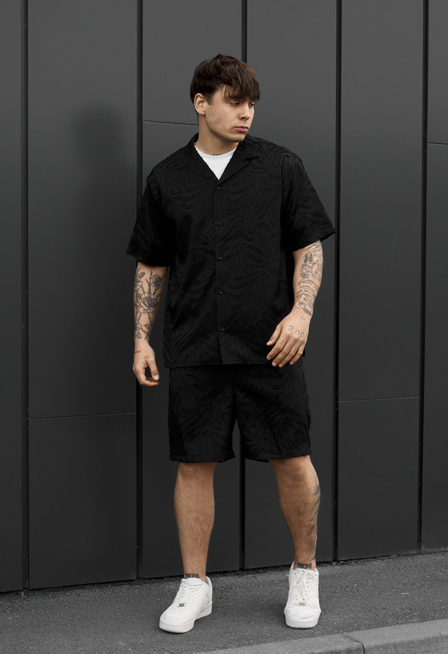 Komplet koszula + spodenki Staff li black