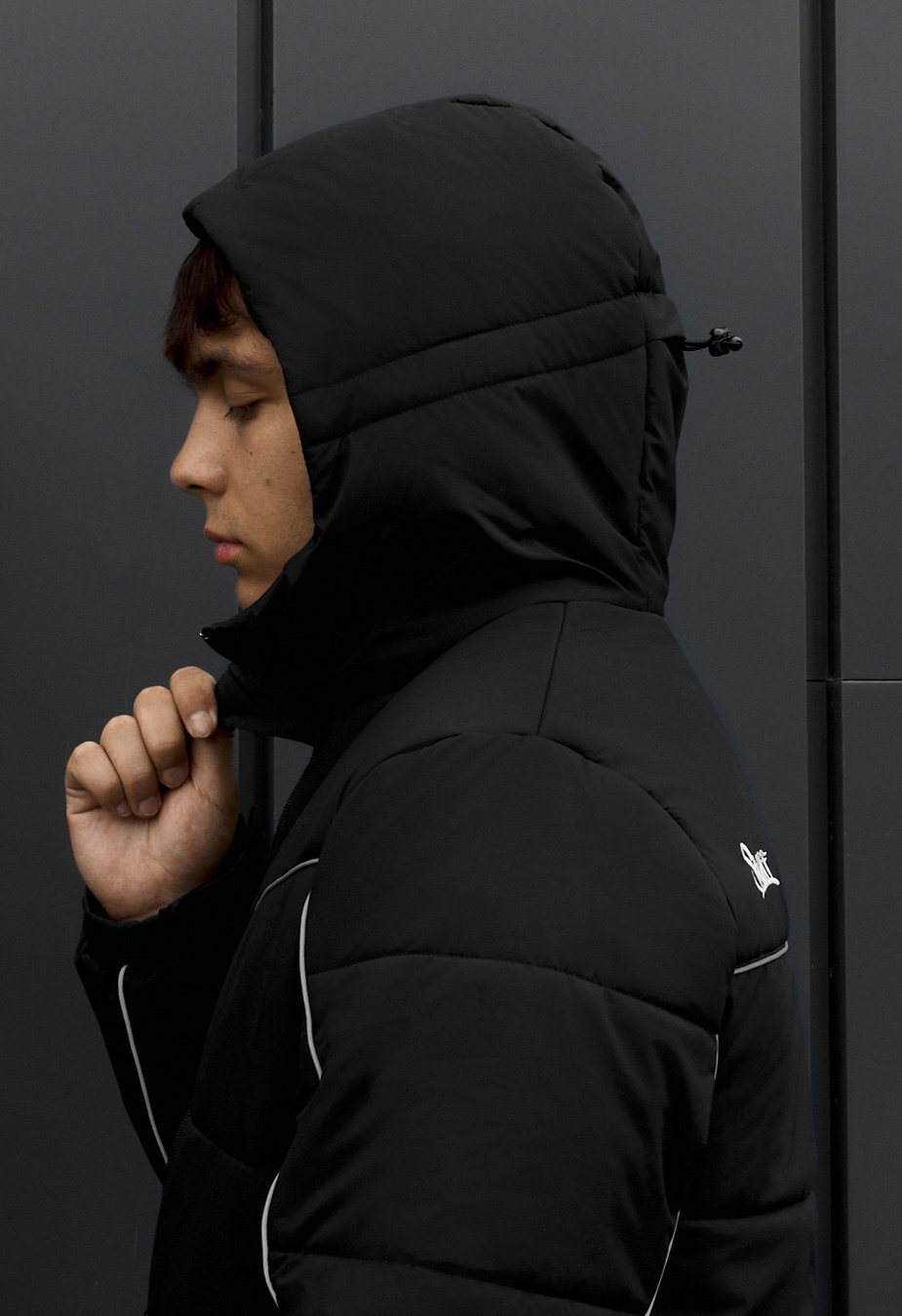Kurtka Staff logo black reflective