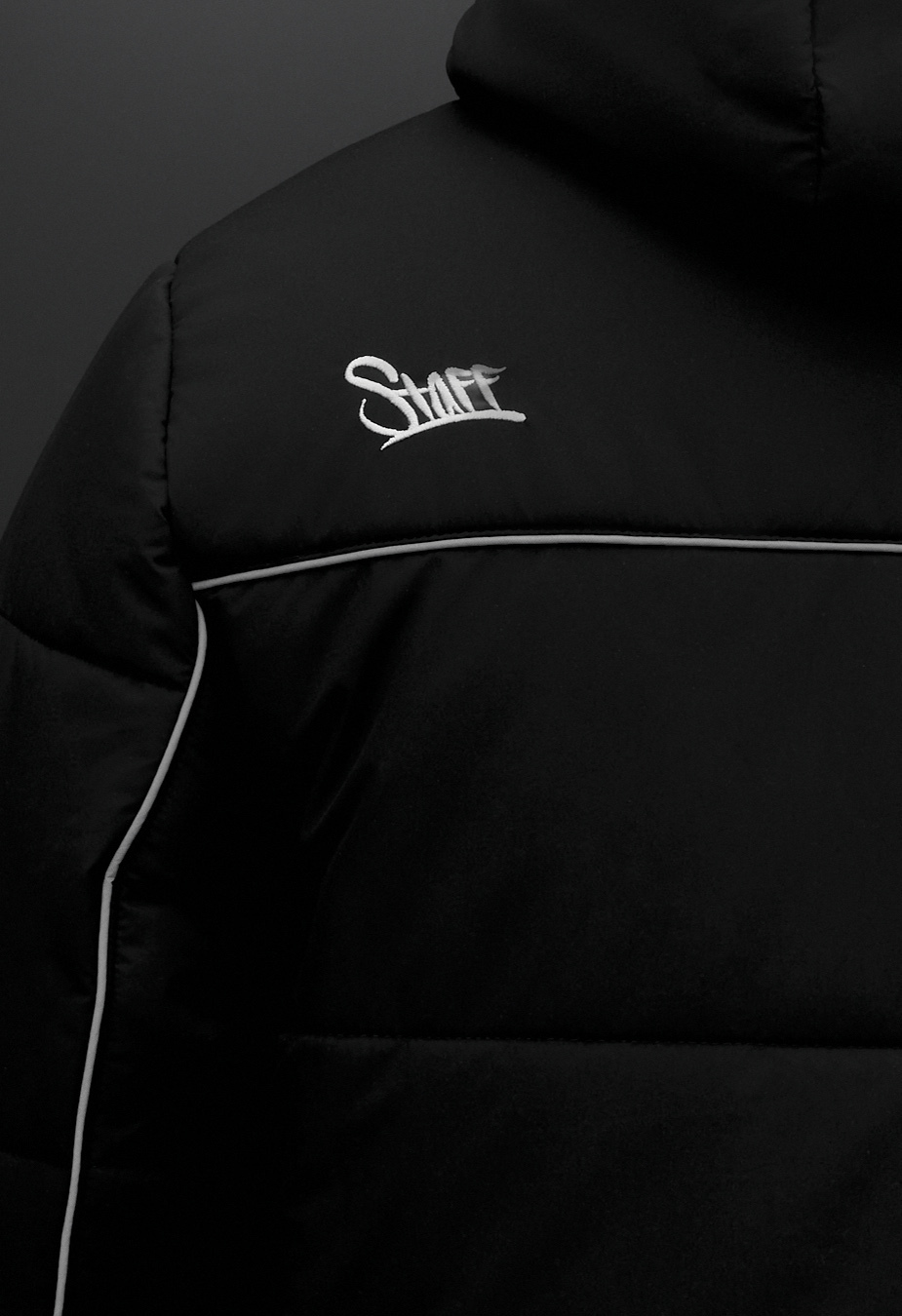 Kurtka Staff logo black reflective