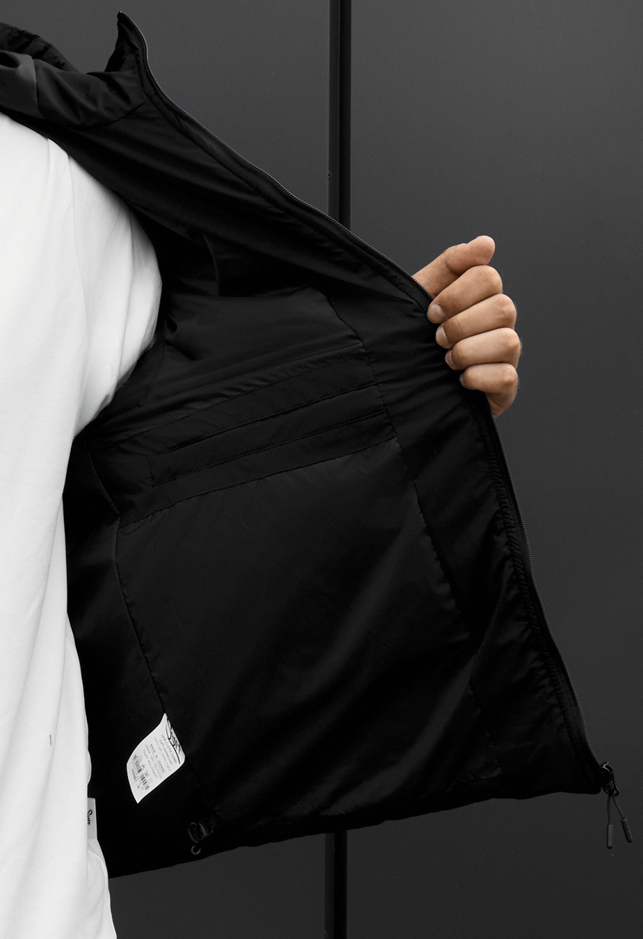 Kurtka Staff logo black reflective