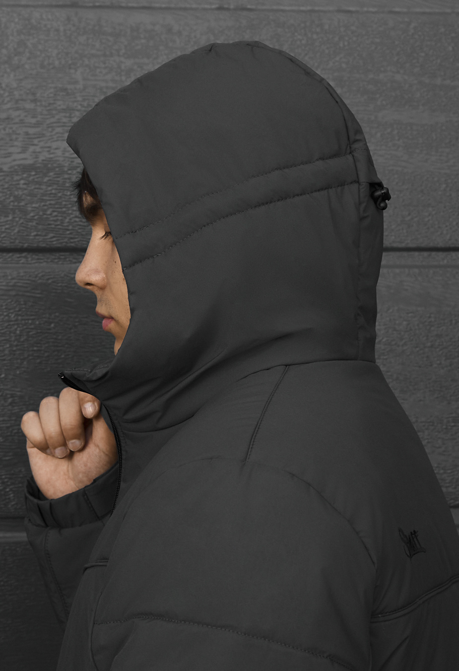 Kurtka przejściowa Staff logo dark gray reflective