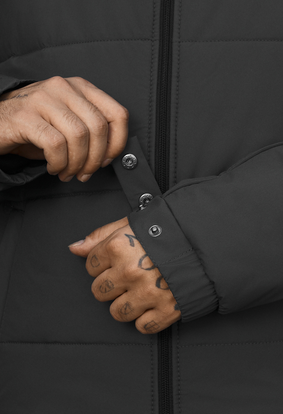 Kurtka przejściowa Staff logo dark gray reflective