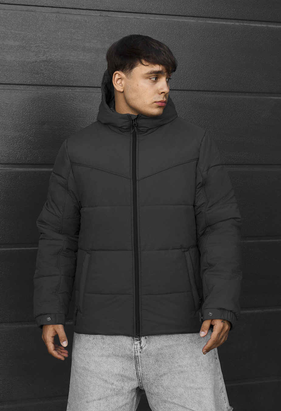 Kurtka przejściowa Staff logo dark gray reflective