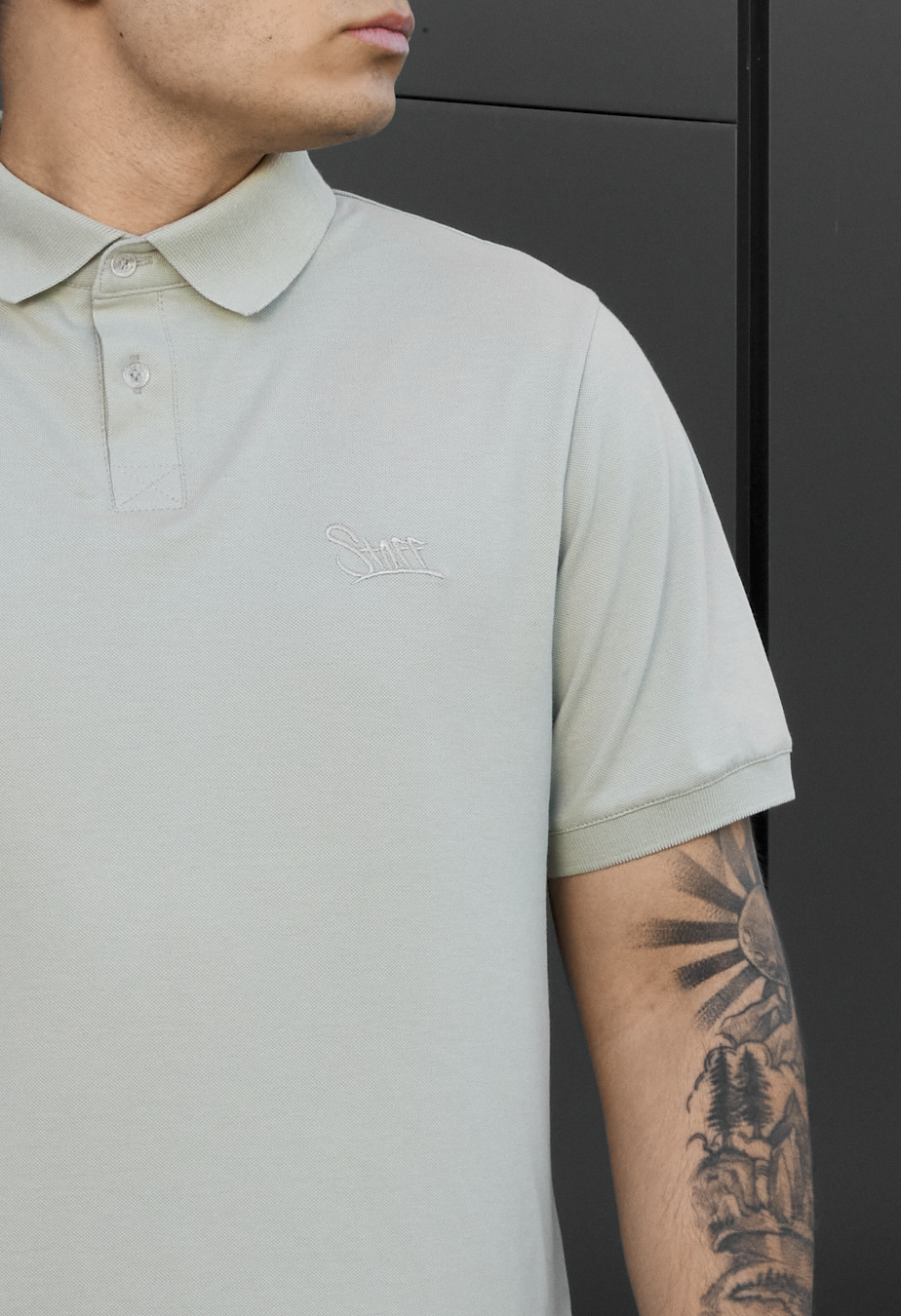 Polo Staff we logo light olive