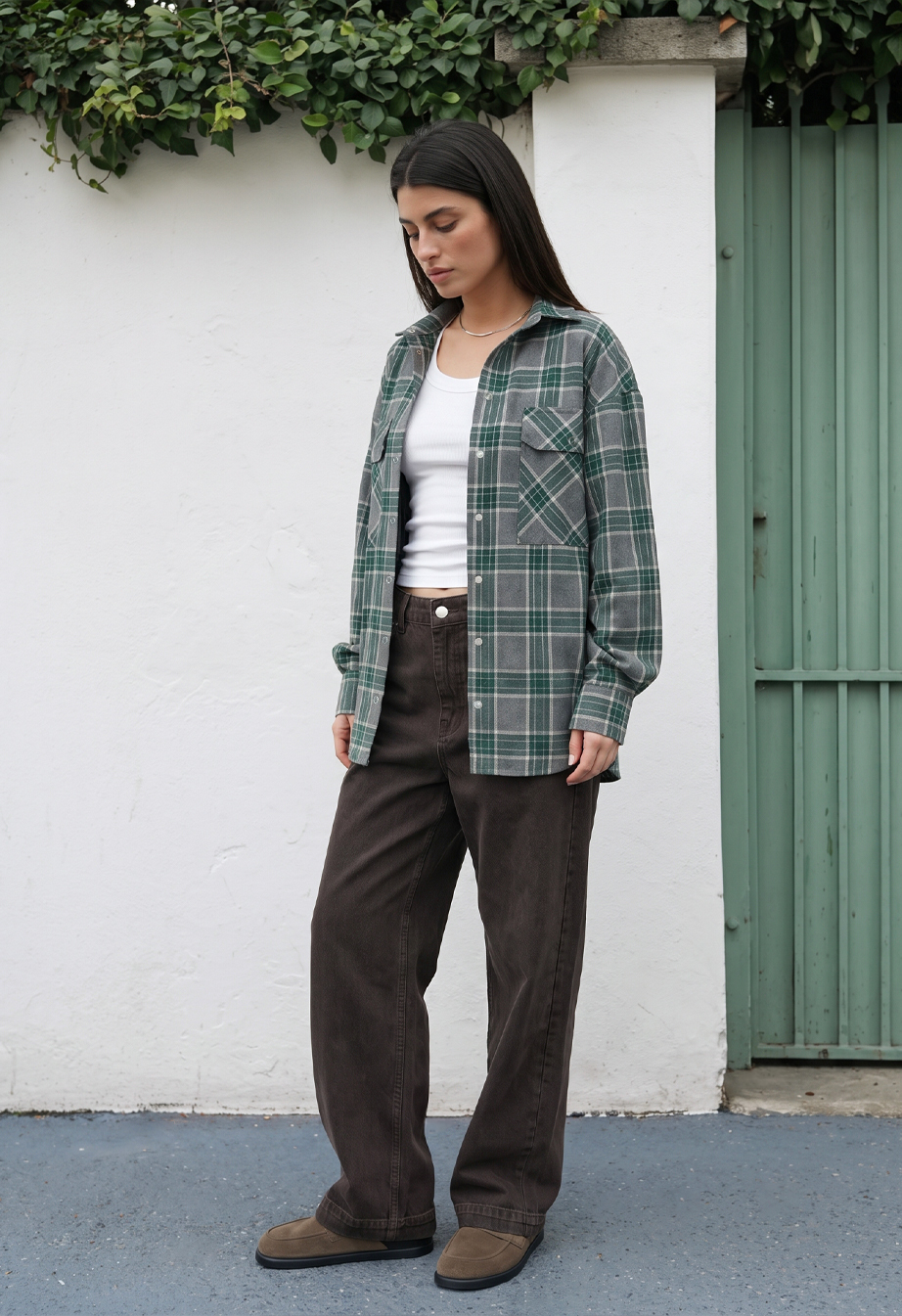 Koszula Staff mar gray & green