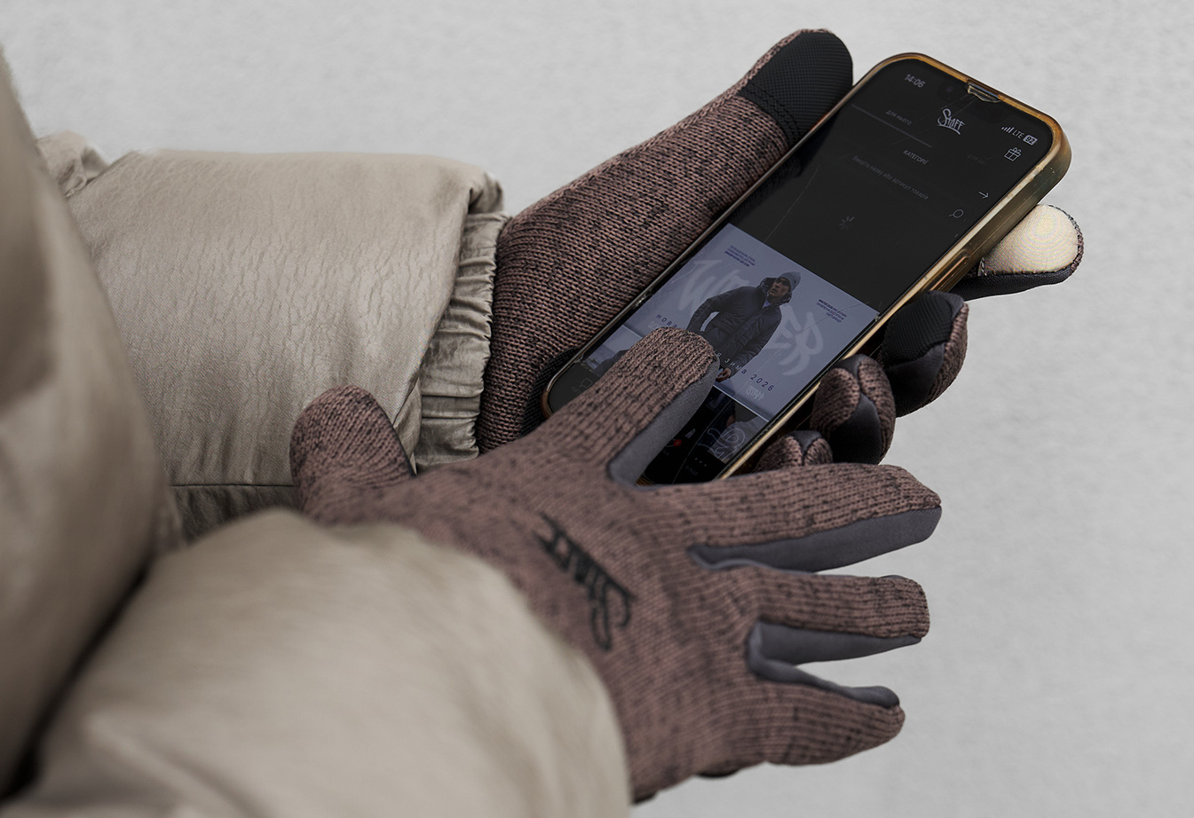 Rękawiczki Staff brown fleece size S-M