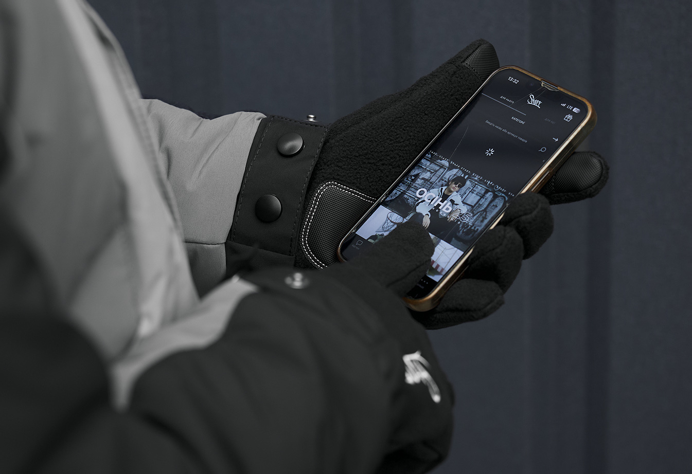 Rękawiczki Staff fleece black logo size M-L