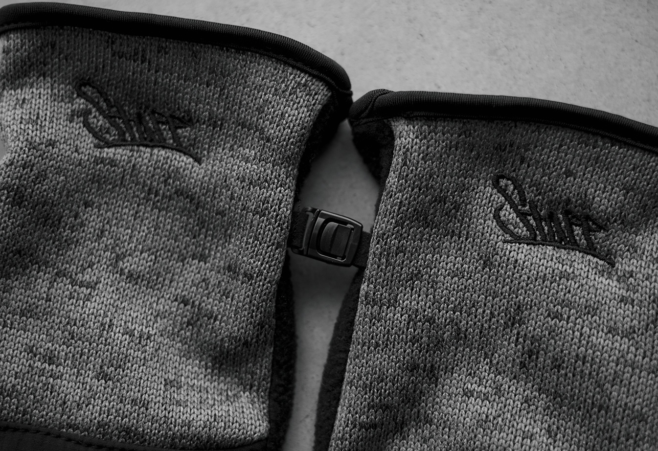 Rękawiczki Staff fleece gray & black logo size M-L