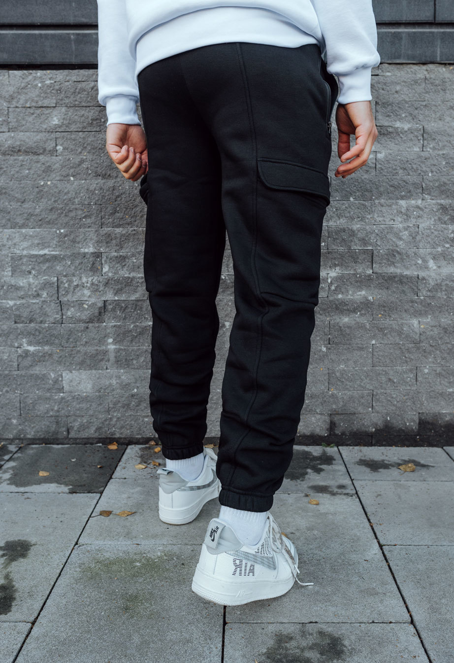 Spodnie dresowe Staff cargo black fleece