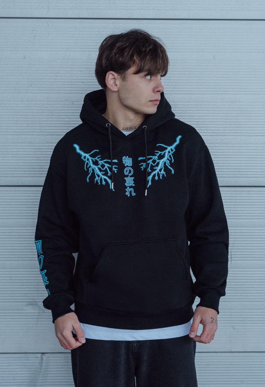 Bluza z kapturem Staff lightning2 oversize fleece