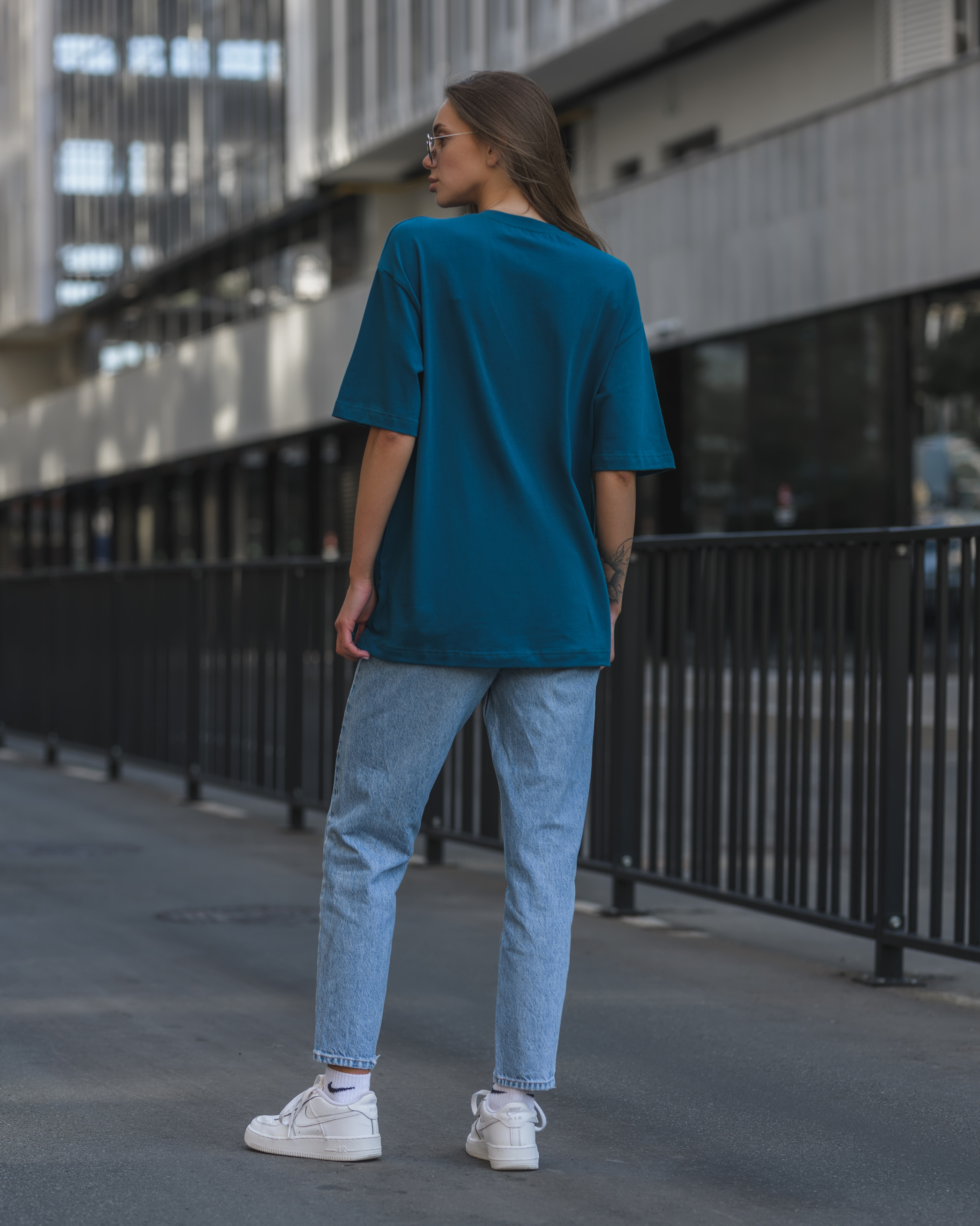 Damska koszulka Staff blue sapphire oversize