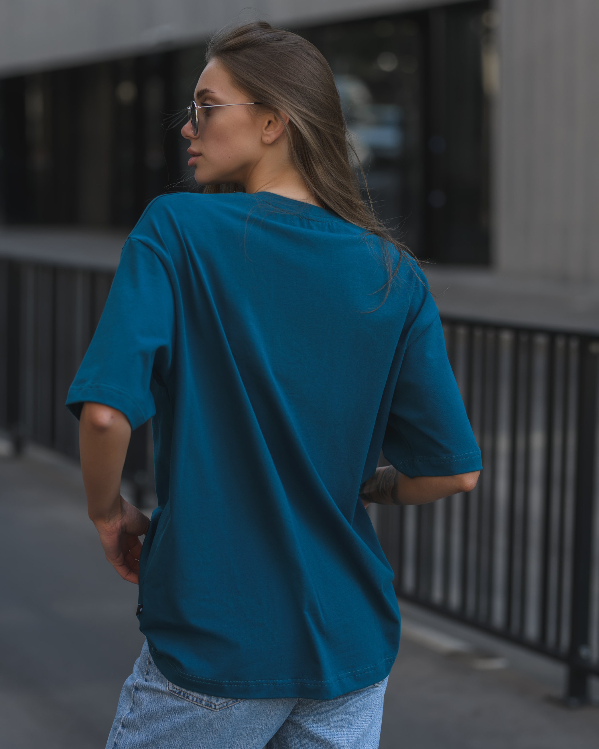 Damska koszulka Staff blue sapphire oversize