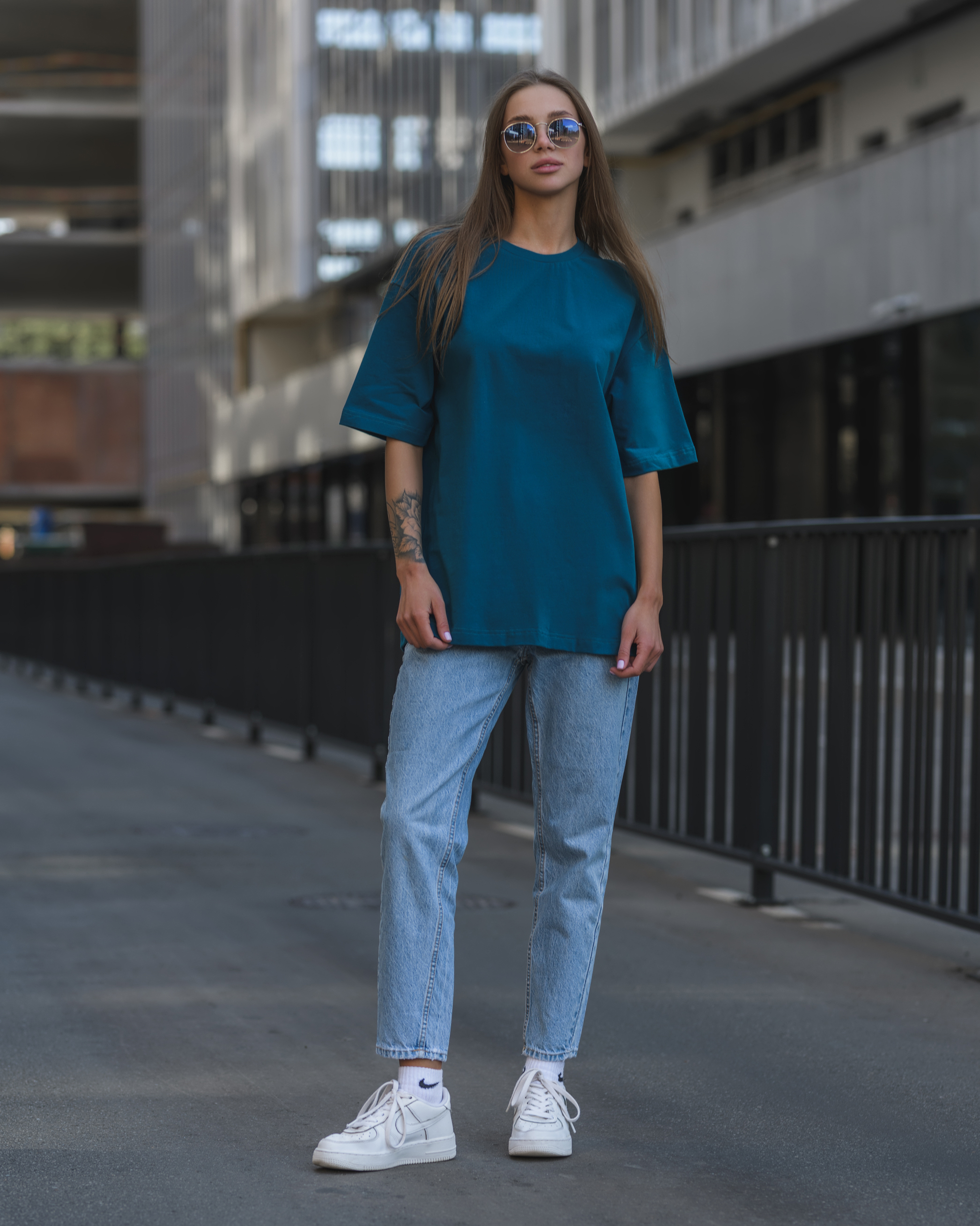 Damska koszulka Staff blue sapphire oversize