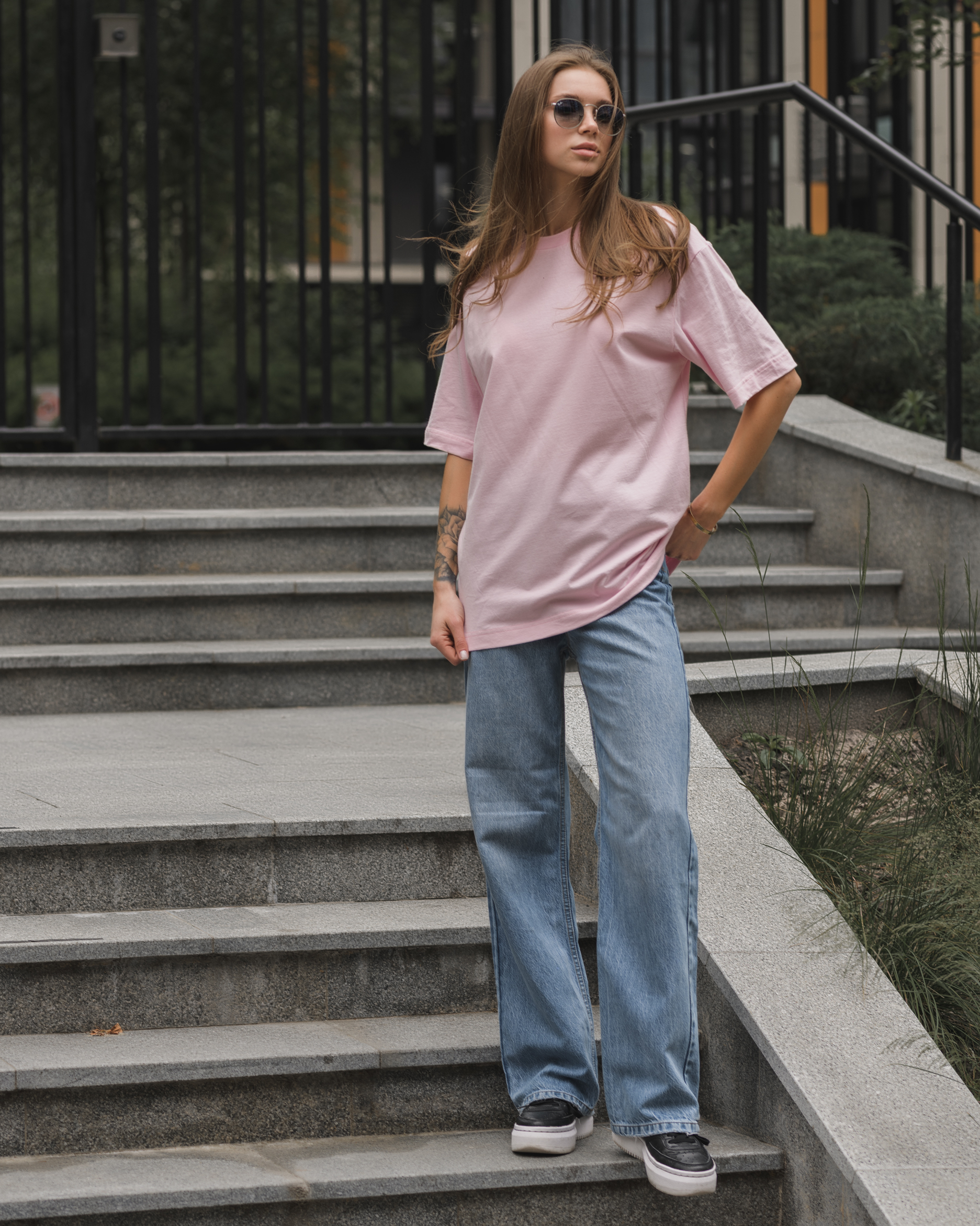 Damska koszulka Staff pink oversize