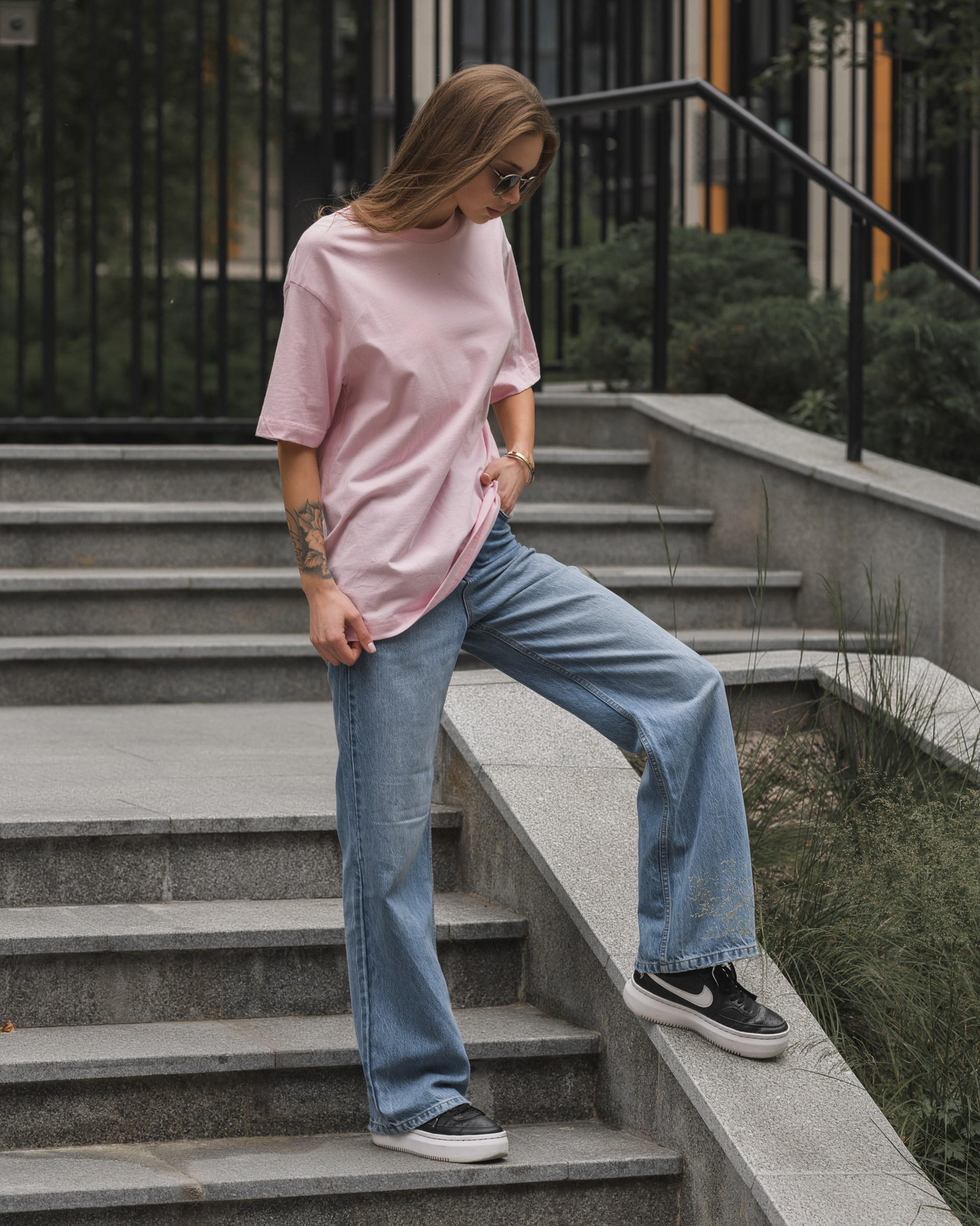 Damska koszulka Staff pink oversize
