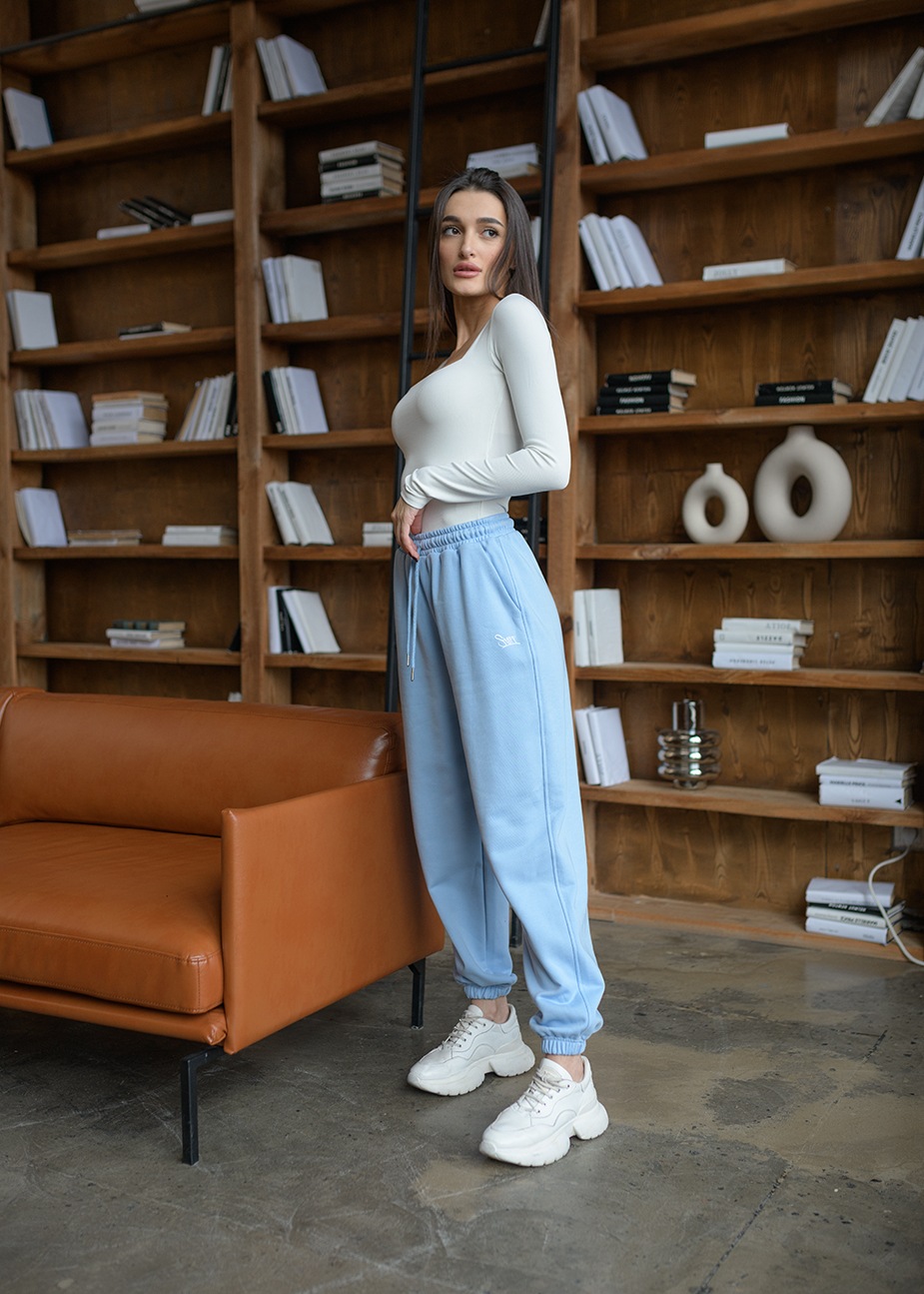Damskie dresy Staff ou logo light blue