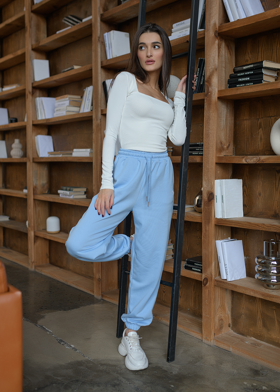 Damskie dresy Staff ou logo light blue