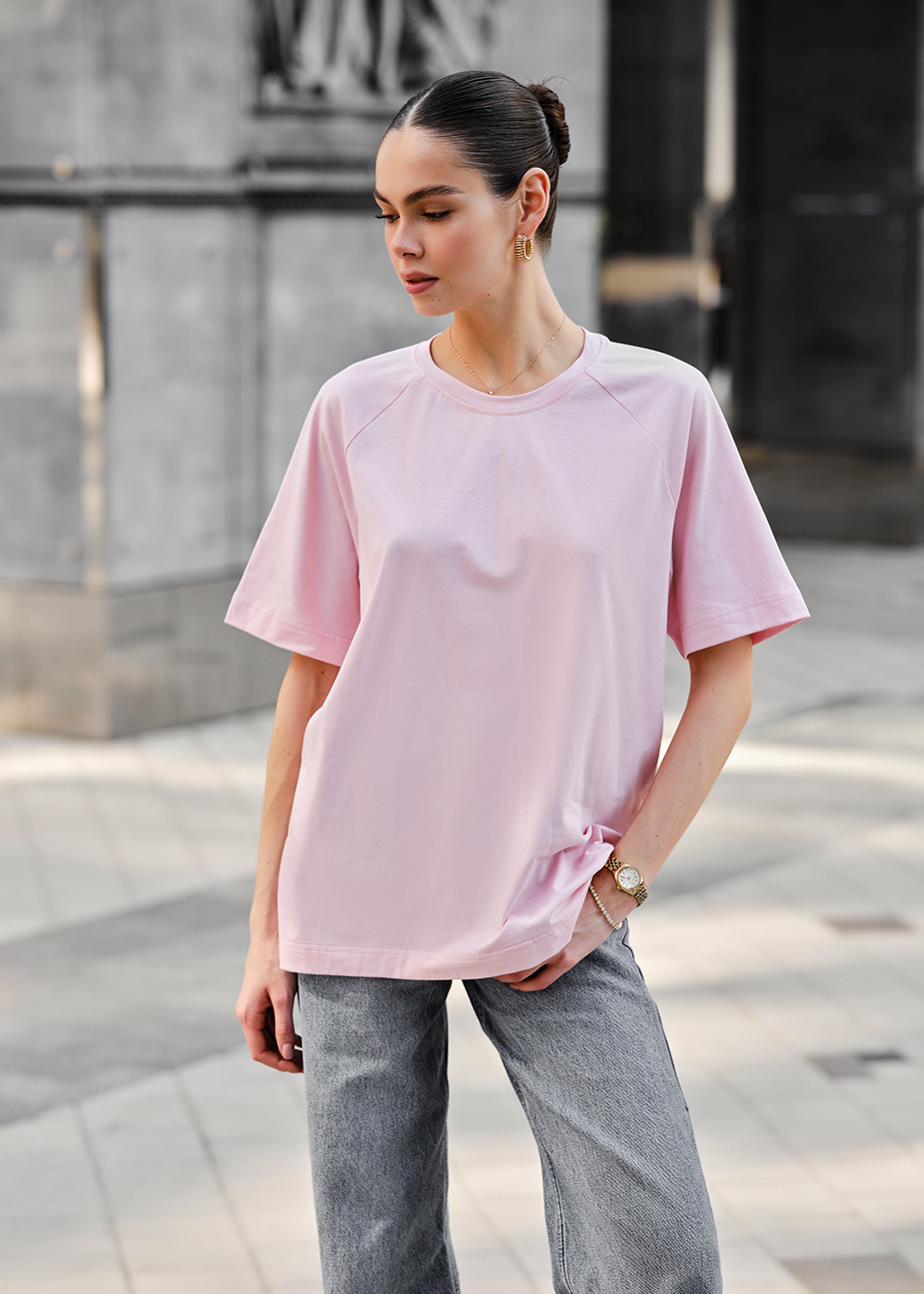 Damska koszulka Staff ar light pink oversize