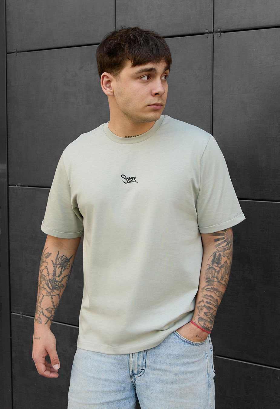 Koszulka Staff light olive logo