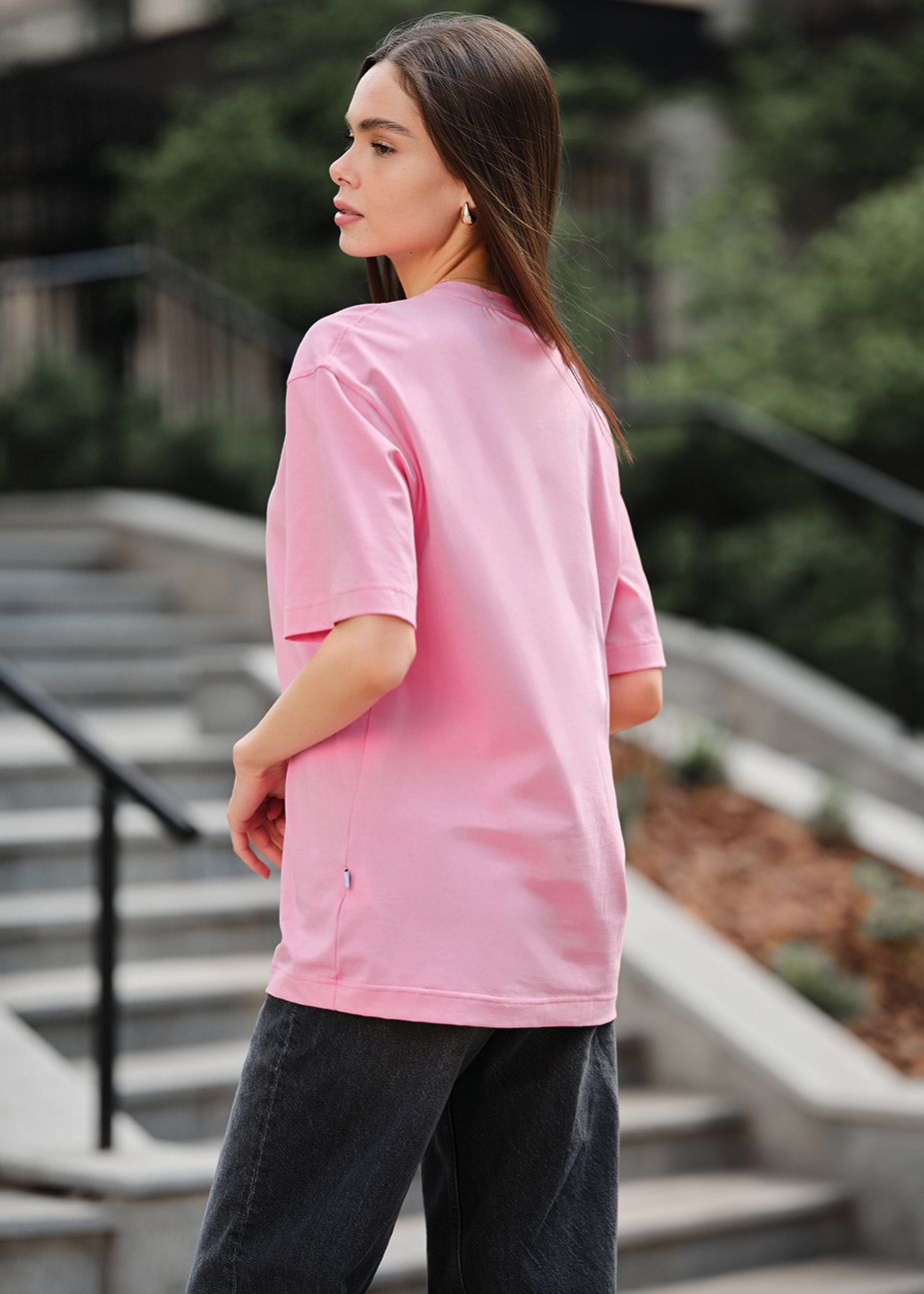 Damska koszulka Staff pink oversize