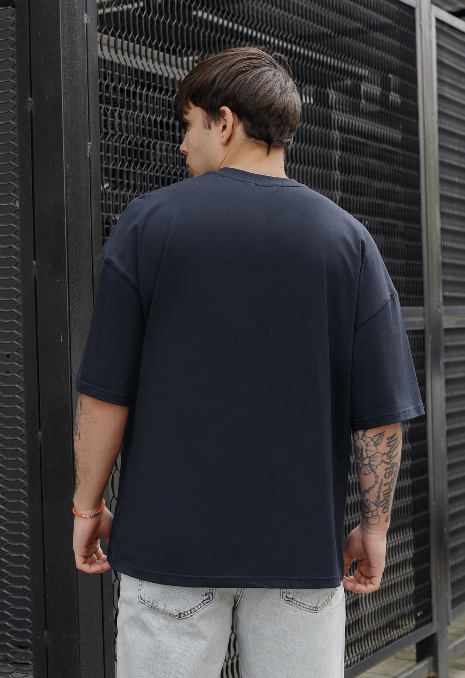 Koszulka Staff navy basic oversize