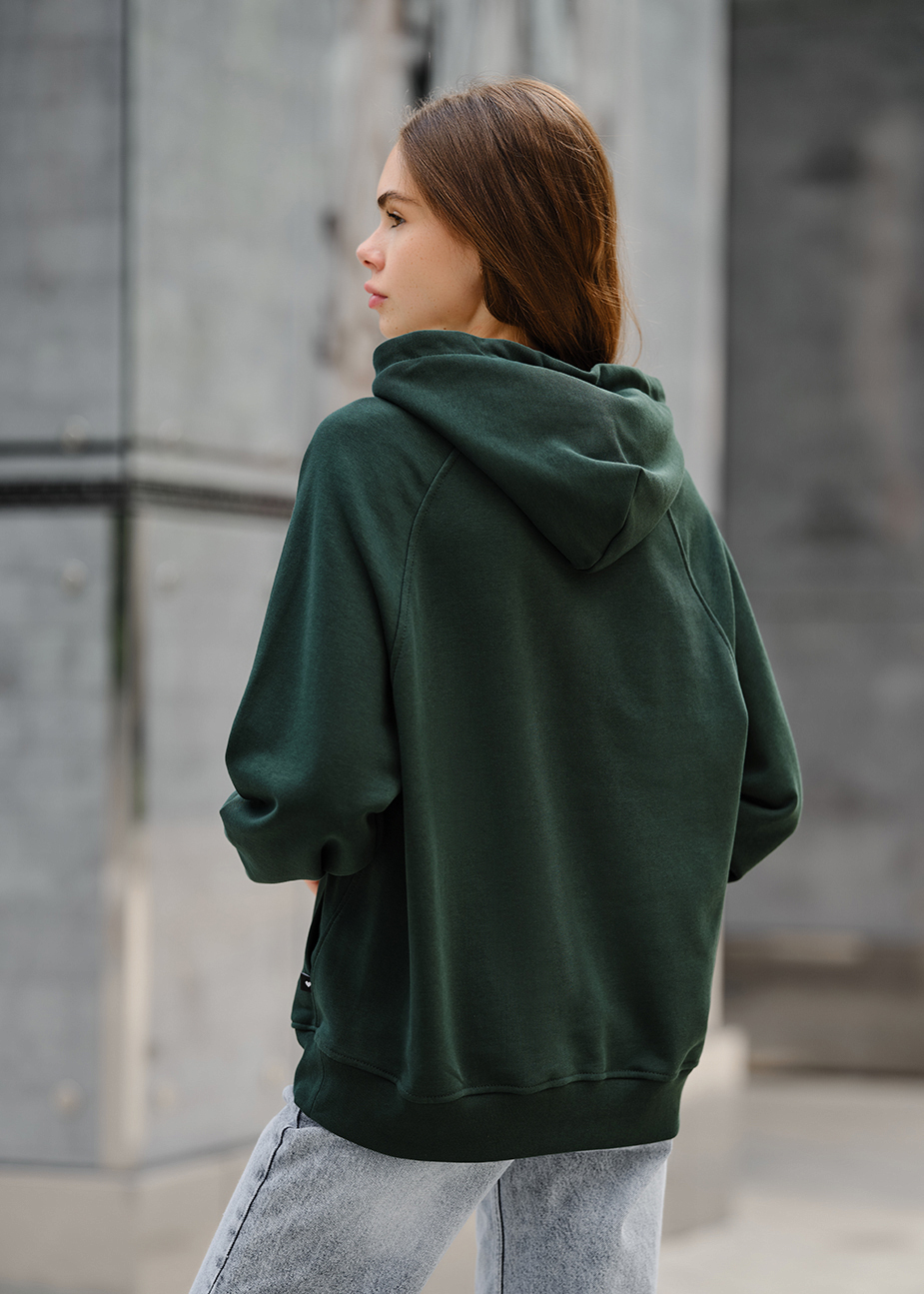 Damska bluza z kapturem Staff green logo oversize