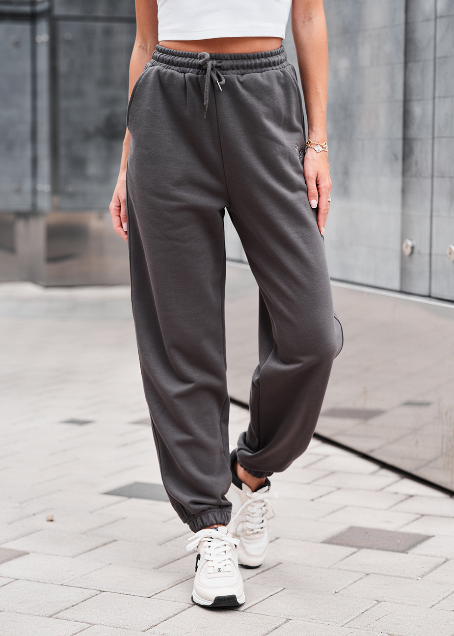 Spodnie sportowe Staff flexi dark gray