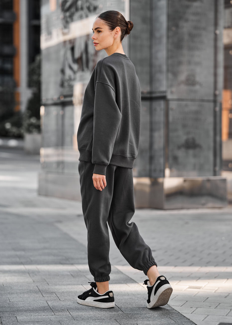 Damski dres Staff kora dark gray oversize fleece