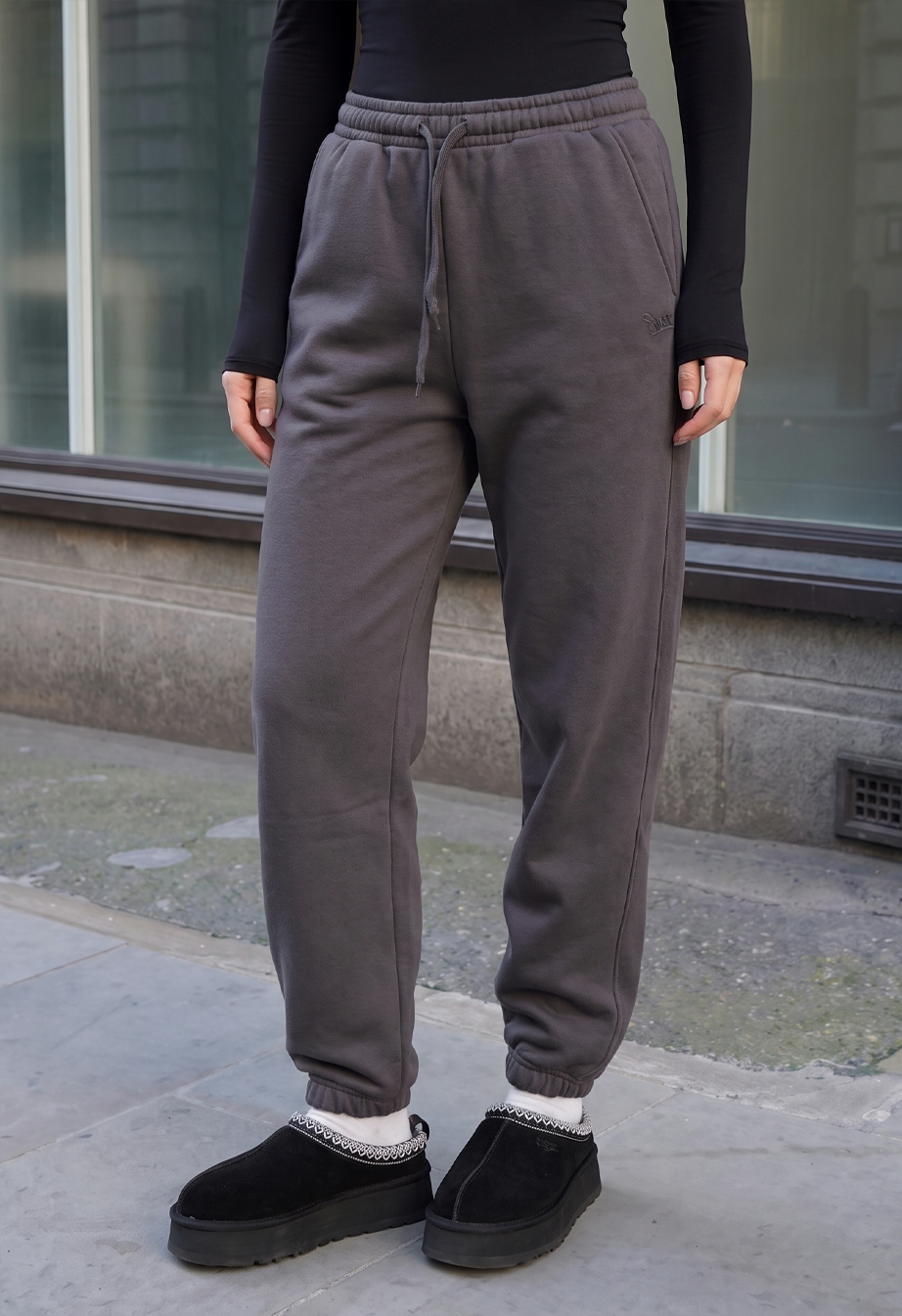 Spodnie dresowe Staff yo dark gray fleece