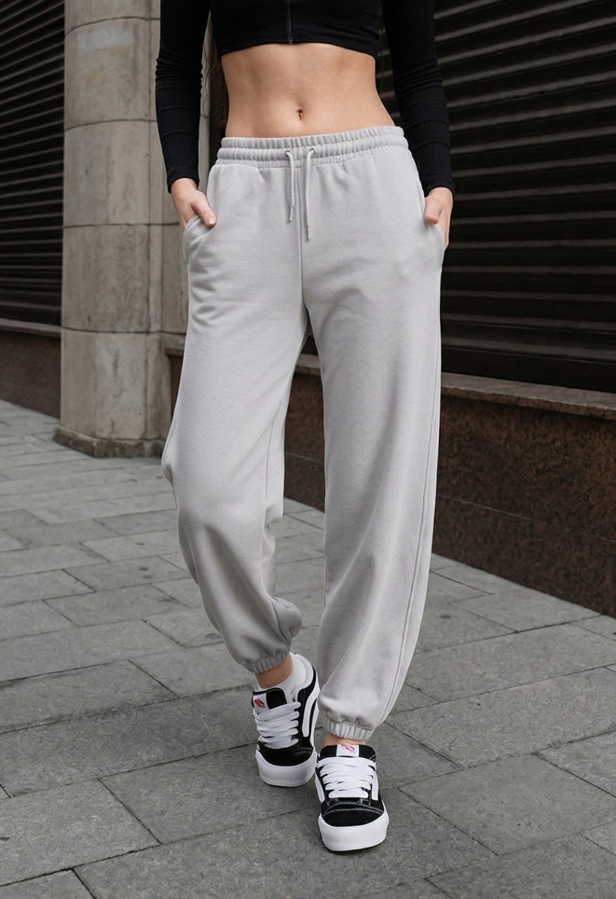 Spodnie dresowe Staff yo light gray logo