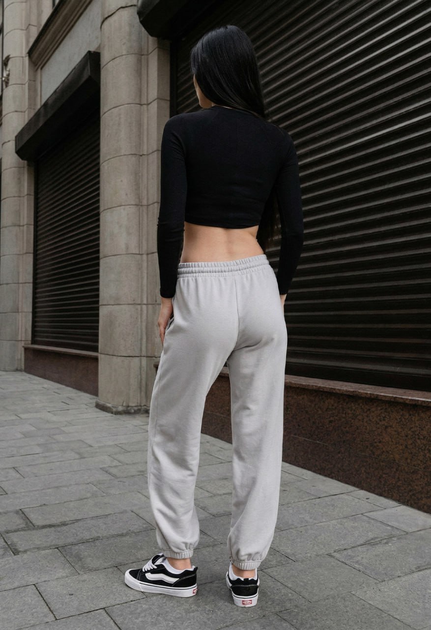 Spodnie dresowe Staff yo light gray logo