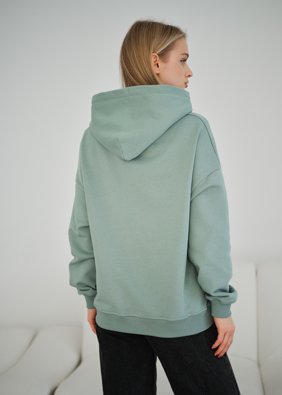 Damska bluza z kapturem Staff vin mint oversize