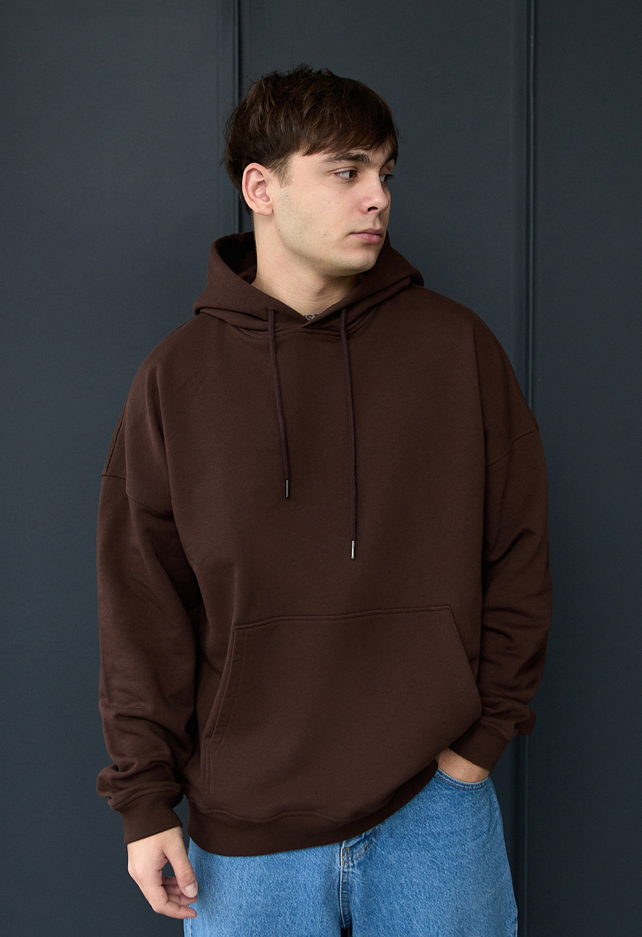 Bluza z kapturem Staff brown oversize