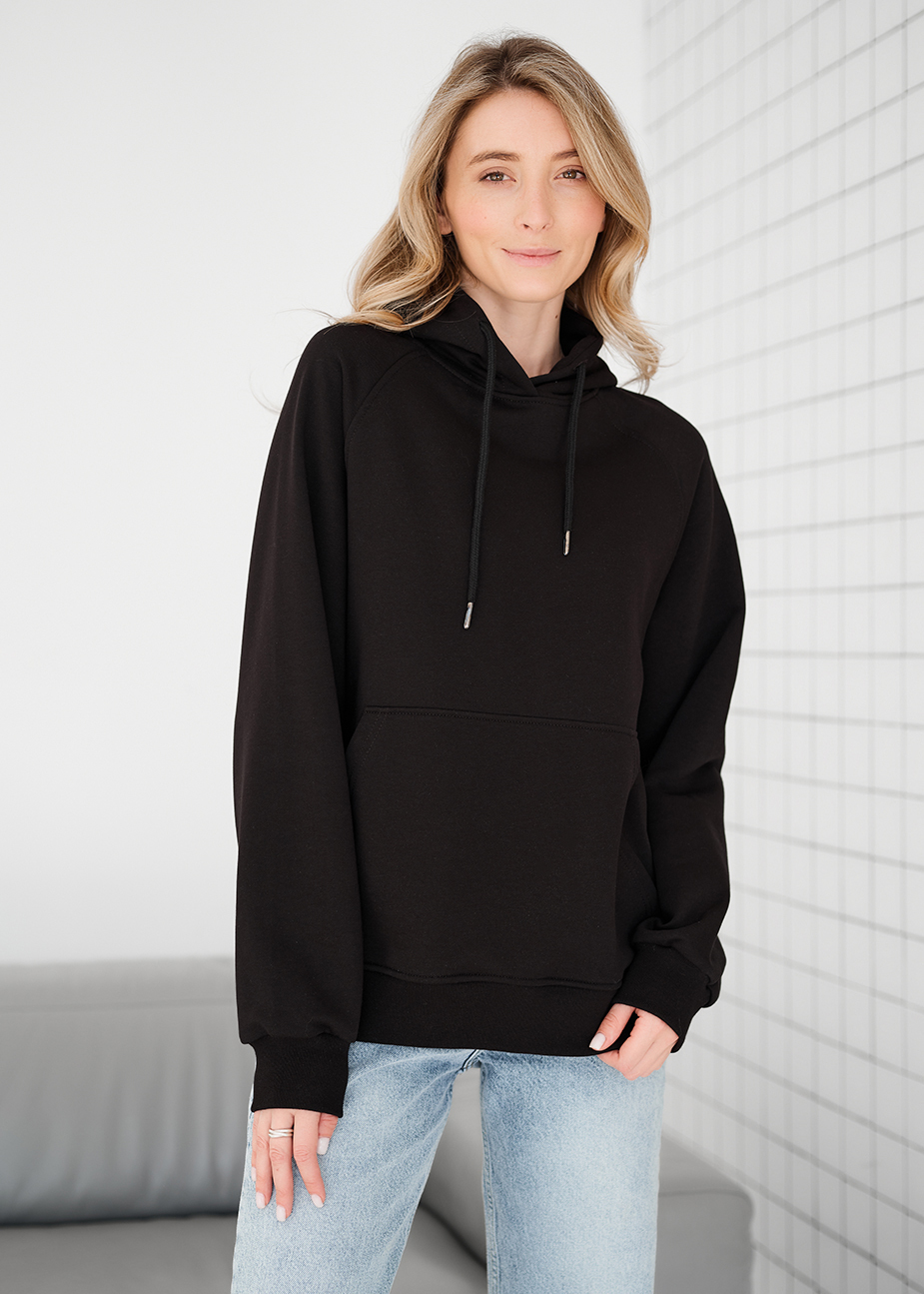 Damska bluza z kapturem Staff am black oversize