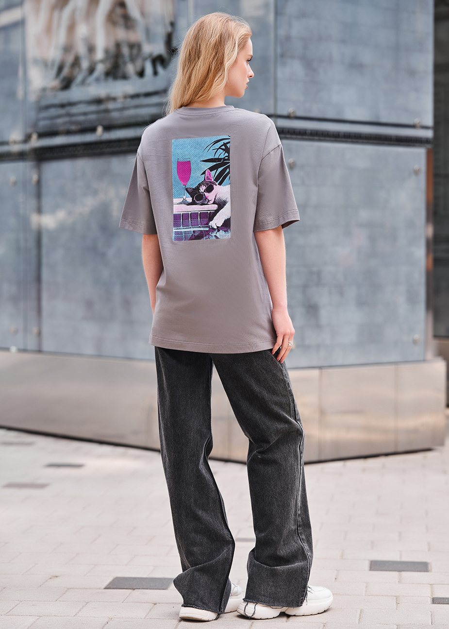 Koszulka Staff chill cat oversize
