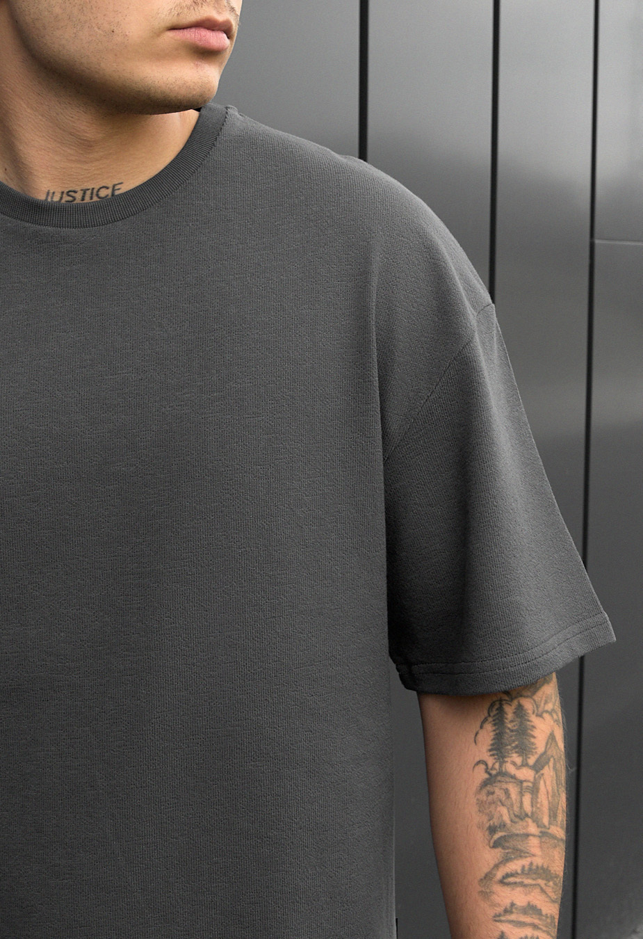 Koszulka Staff be dark gray oversize