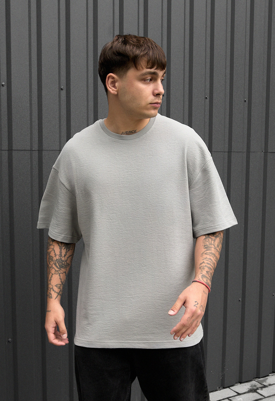 Koszulka Staff be gray oversize