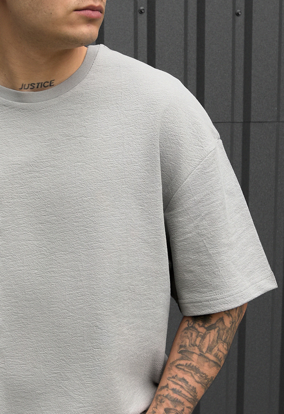 Koszulka Staff be gray oversize