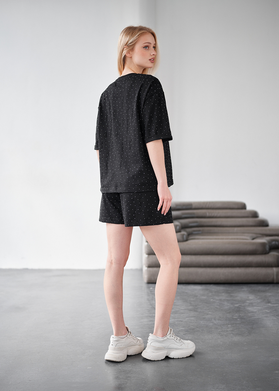 Komplet koszulka + spodenki Staff za black oversize