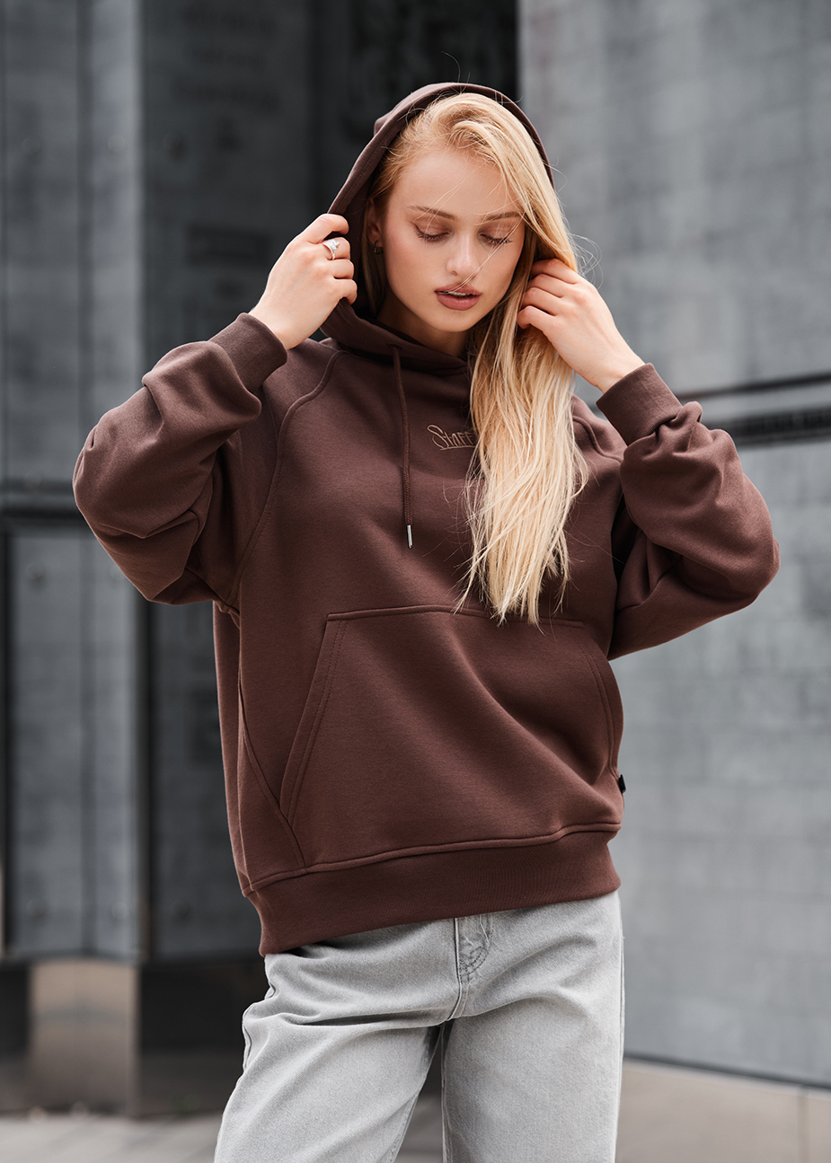 Bluza Staff amo brown logo oversize