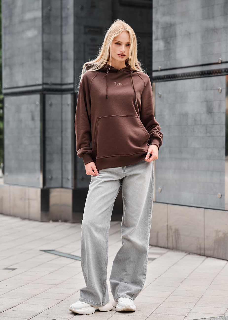 Bluza Staff amo brown logo oversize