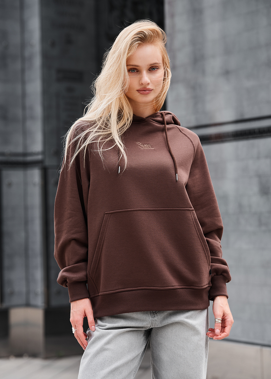 Bluza Staff amo brown logo oversize