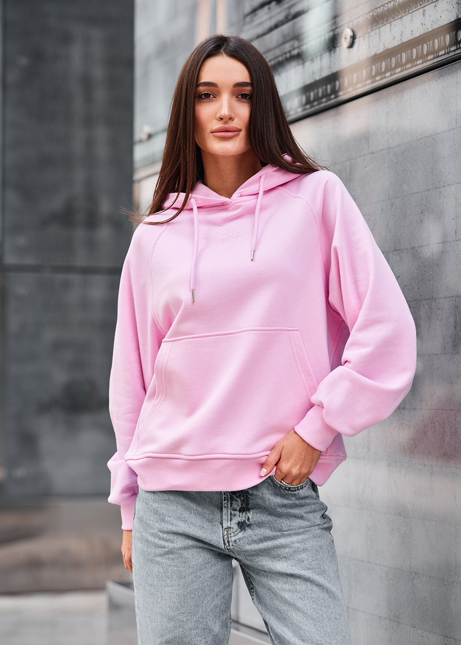 Bluza Staff amo light pink logo oversize