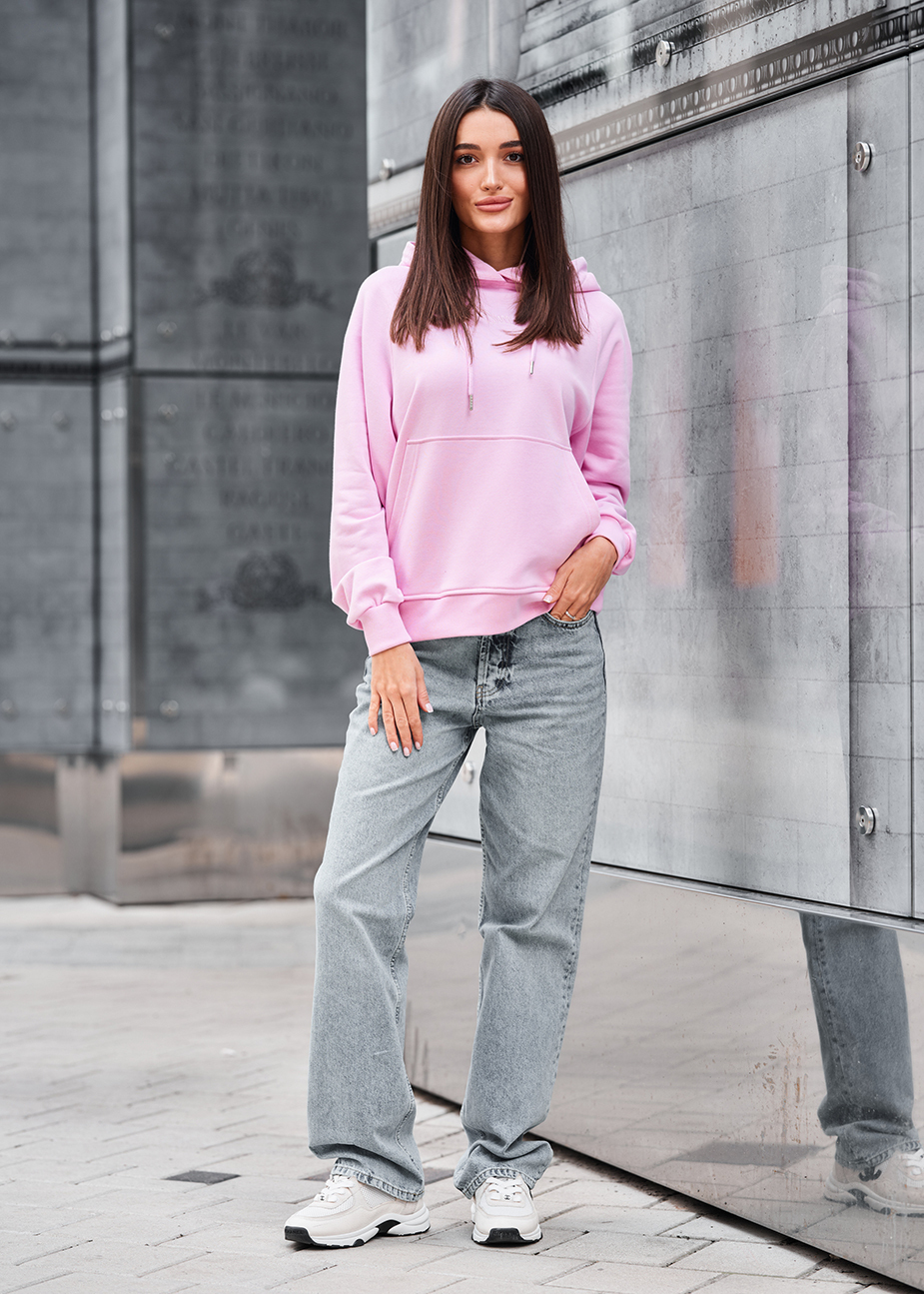 Bluza Staff amo light pink logo oversize