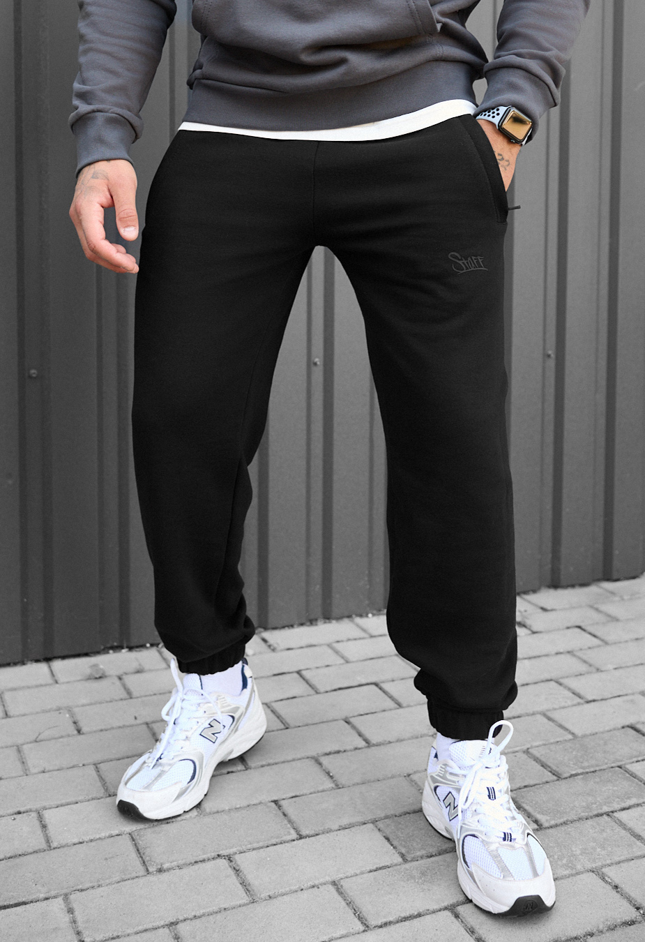 Spodnie sportowe Staff mil logo black