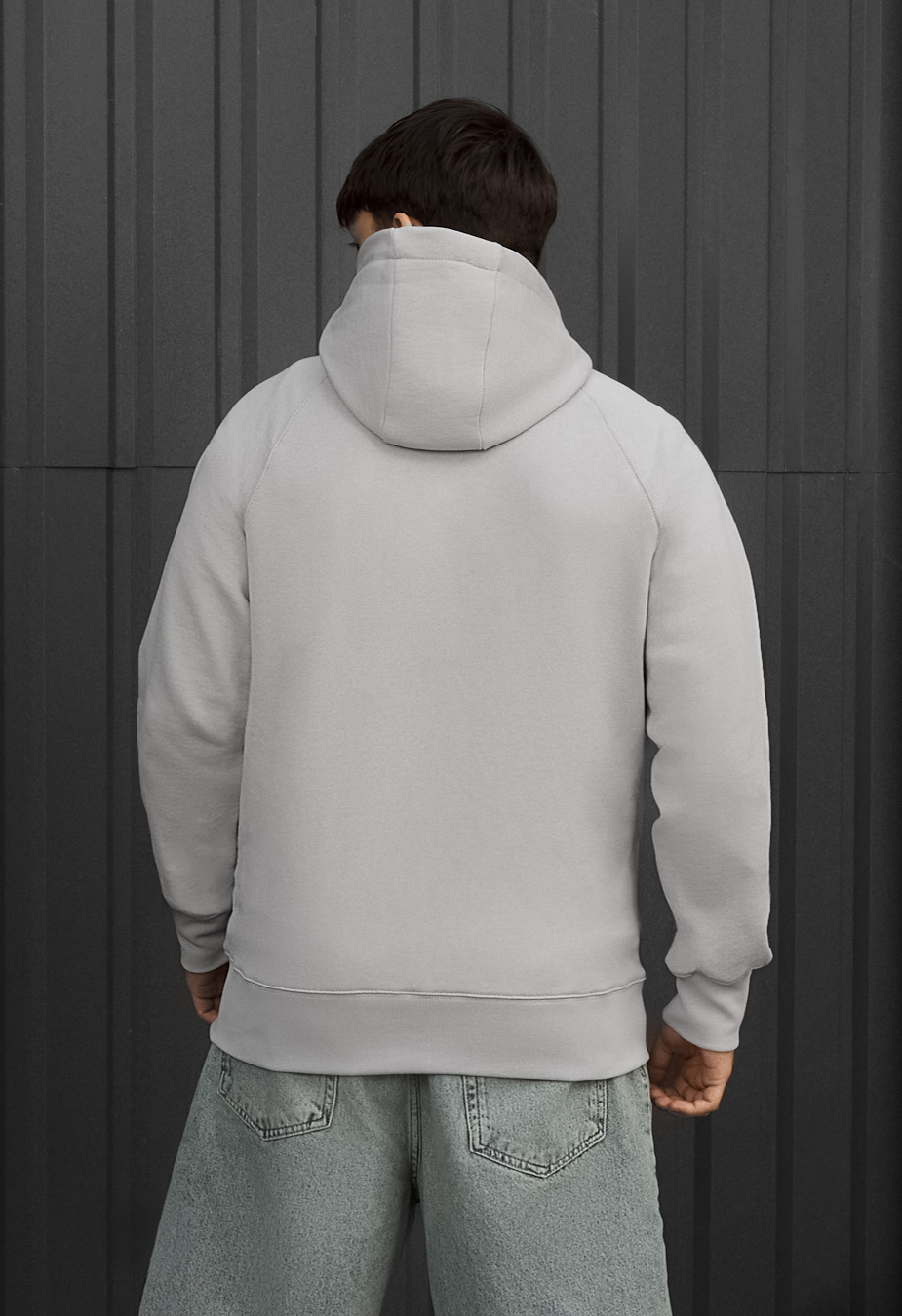 Bluza Staff light gray logo zip