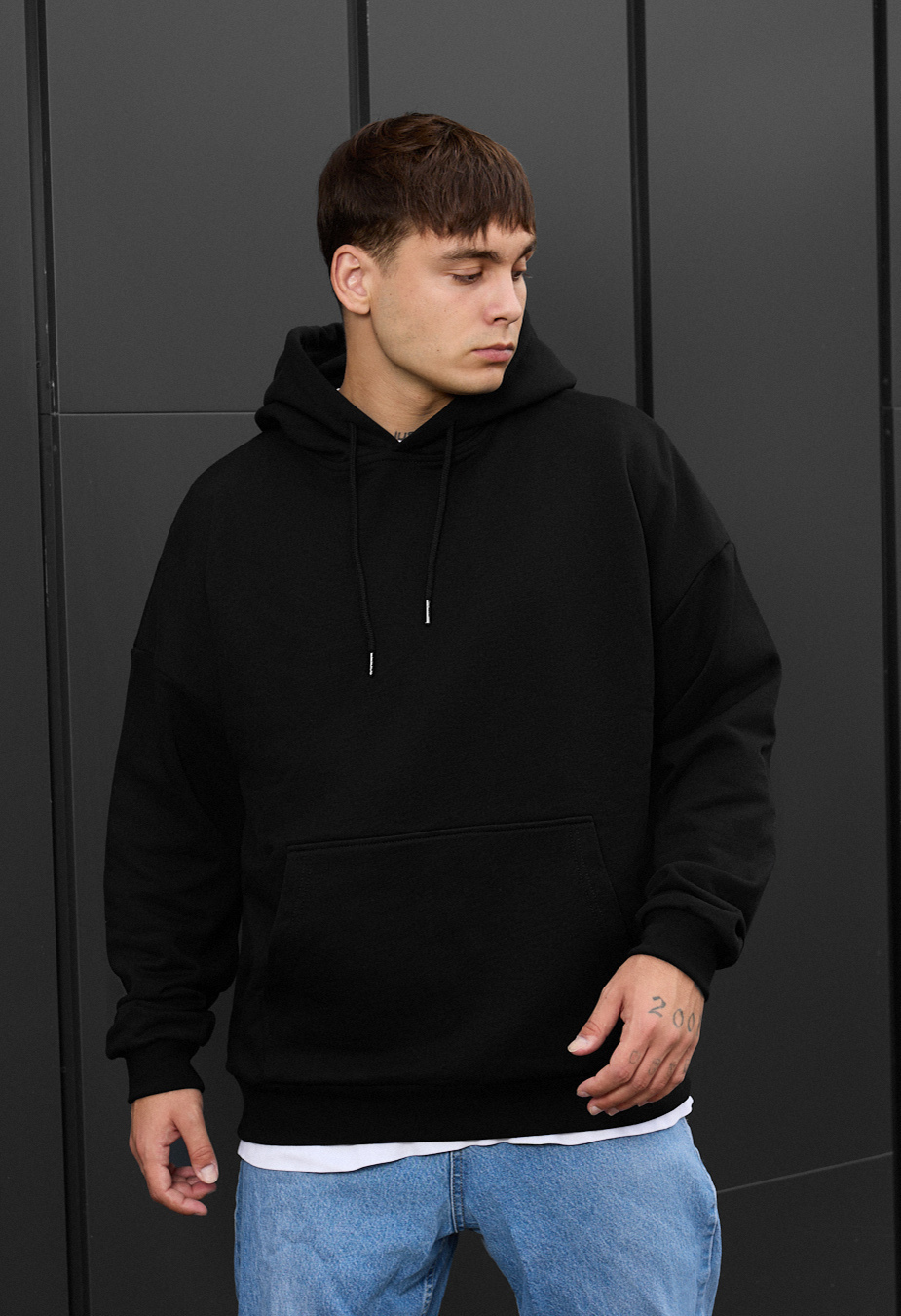 Bluza z kapturem Staff black oversize