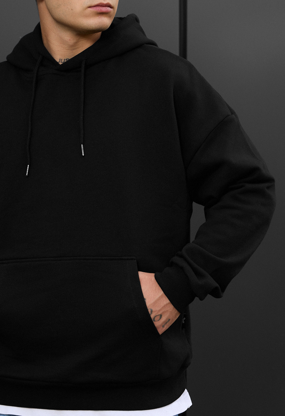 Bluza z kapturem Staff black oversize