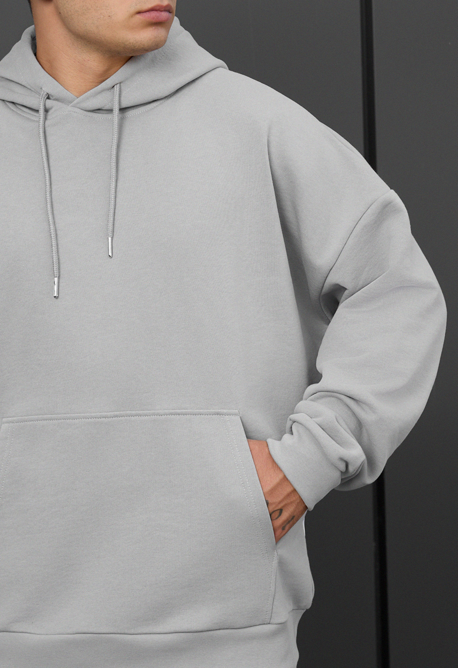 Bluza Staff light gray oversize