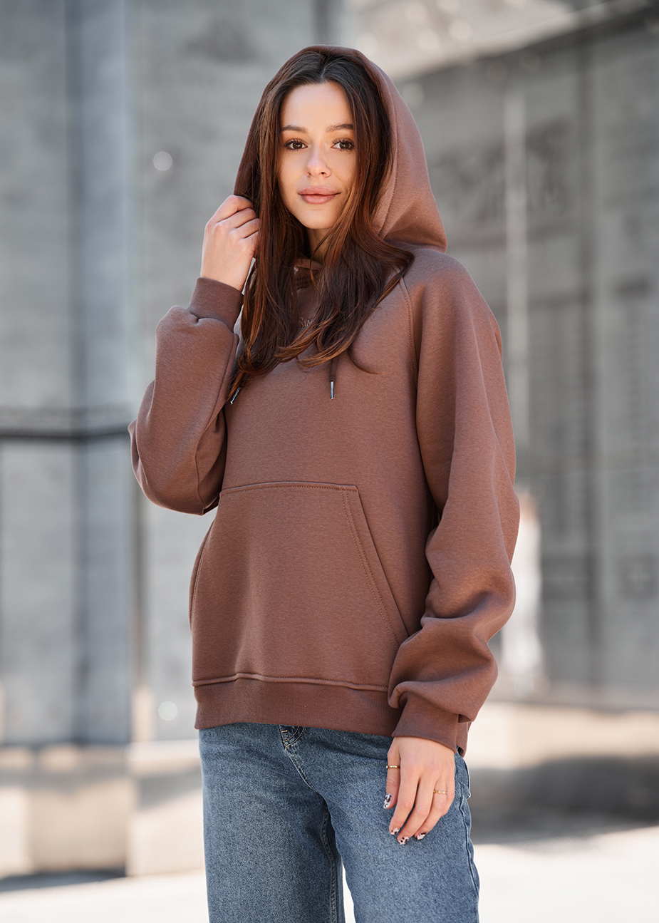 Bluza Staff amu brown oversize fleece